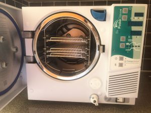 Instruments are cleaned & steralised in our podiatry autoclave